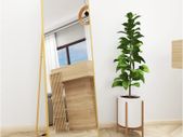 Full Length Mirror 140x50cm Free Standing, Hanging or Leaning, Large Floor Mirror with Gold Aluminum Alloy Frame for Living Room or Bedroom