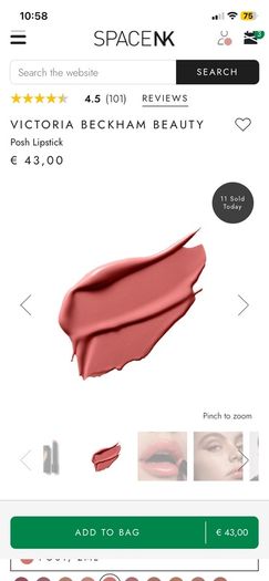 Victoria Beckham Posh lipstick shade Pout