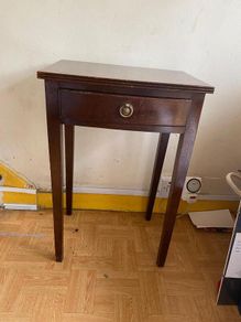 Vintage furniture ,commode, small table, singer sewing machine and radiogram