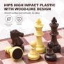 Chess Set and Draughts, 2 IN 1 Folding Chess Board Set, Magnetic Chess Pieces, Portable Travel Chess Set Board Games, Educational Toys Gifts for Adults, 31x31cm Image 2