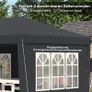 3 x 6m Pop-Up Gazebo, with Removable Walls - Black Image 4