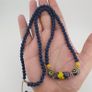 Antique Mosiac Style Gabri Glass Beads Pendant With African Blue Glass Beads Necklace Image 5