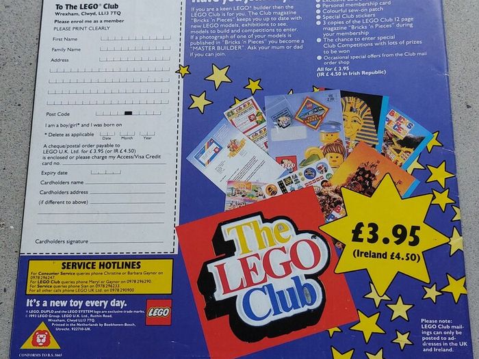 Lego 1993 UK/ IRL Vintage Catalog