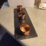 Set Of 3 Copper Tealight Holders attached to Slate Tray - Tealight Candle Holders - Home Decor and Gifts - Includes 3 Tealights Image 7
