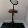 Antique Gentlemans Mahogany Shaving Stand with Original Mirror Image 2