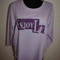 Brand new Janina purple slogan top size UK18 EU46 Postage included