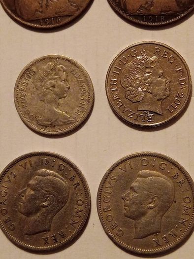 Collection of Vintage British Pre-Decimal Coins (George V to Elizabeth II)