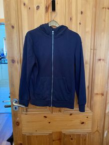 Navy zipped hoodie age 14/15