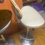 Two Cream Bar Stools Image 5