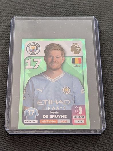 Panini Premier League Stickers 2024 Kevin De Bruyne Manchester City Green Parallel