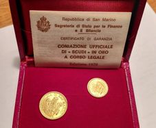 San Marino 1979 Scudi Gold Coins Set Rare
