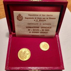 San Marino 1979 Scudi Gold Coins Set Rare