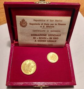 San Marino 1979 Scudi Gold Coins Set Rare