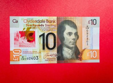 Scotland  10 Pounds  2017 Pick  229 UNCIRCULATED ) Commemorative Issue . Polymer / Plastic .