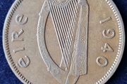 Ireland 1940 half penny coin