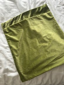 Velvet green cushion covers x2