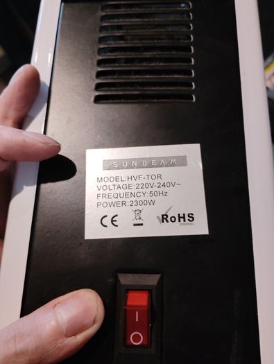 sunbeam heater hvf tor model