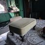 Footstool Green velvet vintage style footstool Image 6