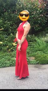 Missguided long backless dress