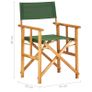 Director's Chairs 2 pcs Solid Acacia Wood Green Image 9