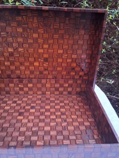 Japanese Wooden Parquet Stationery Box