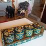 Vintage wooden tea coffee jars Image 9