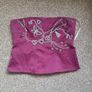 Vintage karen millen burgundy embellishment diamond corset top size small 14 Image 2