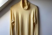 Pure New Wool Lemon Polo Neck Sweater