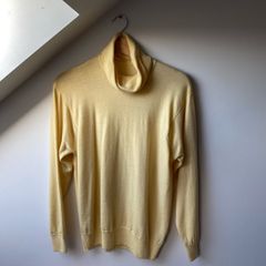Pure New Wool Lemon Polo Neck Sweater