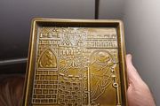 Rare vintage mid century Poole Pottery Medieval Relief Dish Robert Jefferson 1960's