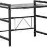 Expandable Microwave Rack Shelf, 2 Tier Oven Rack Stand Holder Kitchen Corner Shelf Desktop Printer Shelf Rack, Bakers Rack, Air Fryer shelf Stand,Storage Solution Organiser (Black) Image 4