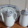 Fabulous Plant Tuscan Bone China 16 Piece Demi Tasse Coffee Can Set Including Coffee Pot & Matching Hot Water Pot, Circa 1936-47 Image 5