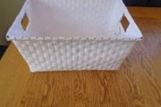 White Woven Storage Basket for Sale