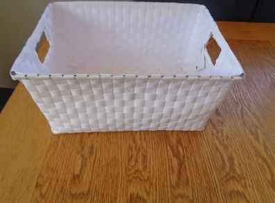 White Woven Storage Basket for Sale