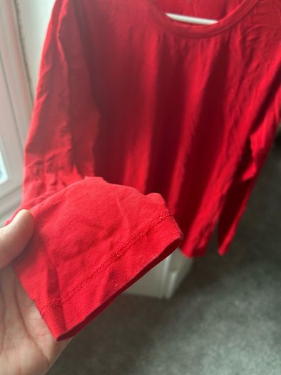 Red Long Sleeve Top / Size L
