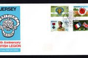 1971 Jersey 50th Anniversary of Royal British Legion Commemorative Stamps official First Day Cover (FDC)