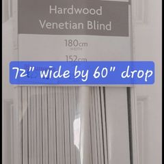 Selection of Hardwood Venetian Blind in white - new