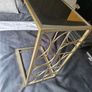 Gold metal side table Image 3