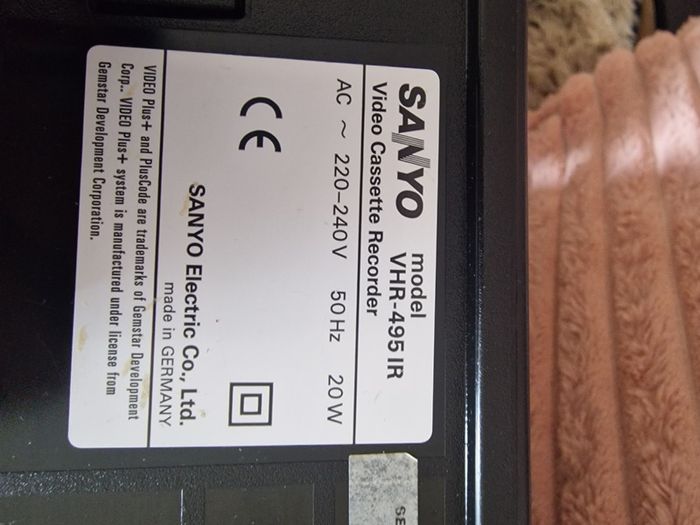 Vhs Video Sanyo Vhr-495 Ir