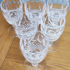 6 Waterford crystal port/sherry glasses in Colleen vintage design collection