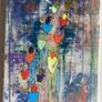 Original Abstract Painting of Cyclists Tour De France The Peleton Bike Bicycle Art  Gift Image 8