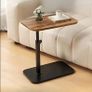 Walnut Multi-Functional C-Type Foldable Side Table for Winter, Featuring a Height Adjustment from 40cm to 80Cm, Image 3