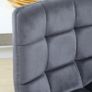 Set of 2 Bar Stools with Footrest in Retro Design 42 cm x 47 cm x 105 cm Gray Image 4