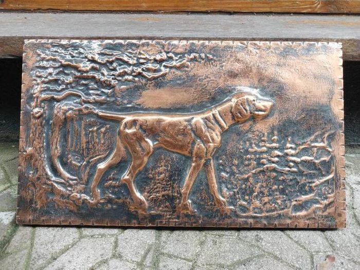 Copper wall hanging Gundog