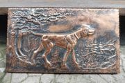 Copper wall hanging Gundog