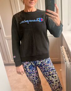'Champion' black crewneck sweatshirt