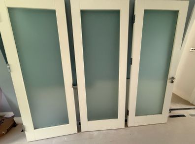Dorus White Frosted glass doors
