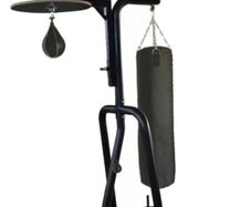 Free standing Punch Bag Stand with bag and Addidas Hybrid 100 black gloves