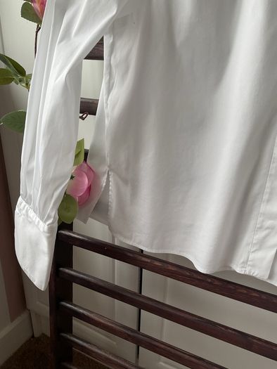 shirt Zara size large white blouse with grandfather frilled collar