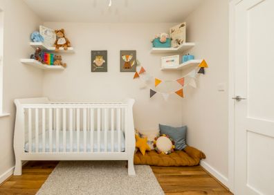 Mamas and Papas Mia White Sleigh Cot - convertible to Toddler Bed